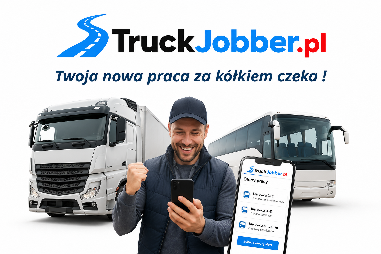 Nowy serwis ogłoszeniowy z ofertami pracy tylko dla kierowców.