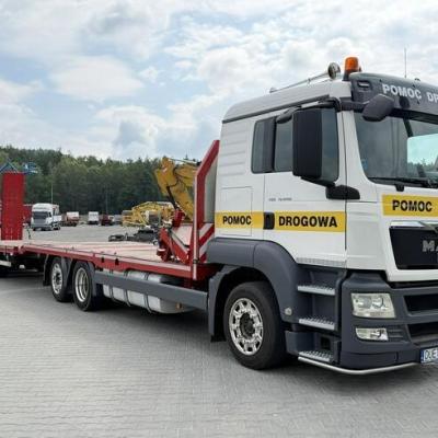 MAN TGS 26.440 6x2 Laweta Tandem Przejazdowy Przyczepa 3-osiowa Najazdy Hydrauliczne